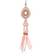 H&L Christmas decorations - hanging beads and feathers, pink - Christmas Ornaments