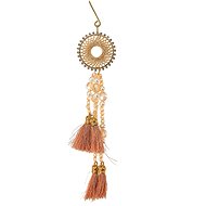 H&L Christmas decorations - hanging beads and feathers, gold - Christmas Ornaments