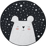 H&L Dětský kobereček Bear 120 cm černá - Koberec