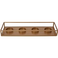 H&L Advent candle holder for tea lights 30 × 10 cm gold - Christmas Candlestick