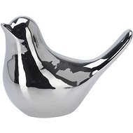 H&L Bird decoration 10 cm, silver, view left - Decoration