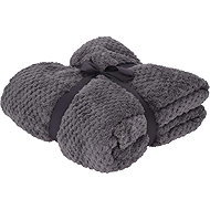 H&L Structured fleece blanket Mero 170 × 130 cm, grey - Blanket