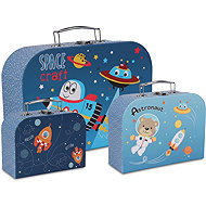 H&L Space Craft blue, set of 3 - Children's Briefcase