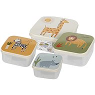H&L Children's box, set of 4 (giraffe, lion, zebra, rhinoceros) - Lunch Box