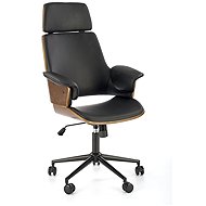 Halmar Weber, black / walnut - Office Armchair