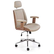 Halmar Gettysburg, beige / walnut - Office Chair