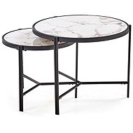 Halmar Christian, marble / black - Coffee Table