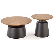 Halmar Malomi, wood / black - set of 2 - Coffee Table