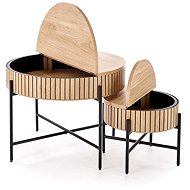 Halmar Dante, wood / black - set of 2 - Coffee Table