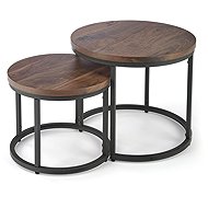 Halmar Oreo, walnut / black - set 2 - Coffee Table