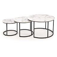 Halmar Tercera, marble / black - Coffee Table