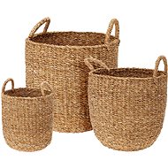 H&L Cyperus Wicker baskets set 3 pcs natural - Basket