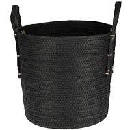 H&L Handle Universal basket medium 28 × 35,5 cm woven paper black - Basket