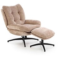 Halmar Belmar with footstool, beige - Armchair