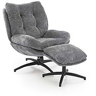Halmar Belmar with footstool, gray - Armchair
