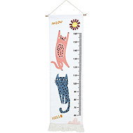 H&L Children’s Wall Height Chart, 140 × 40 cm, Cat - Child Growth Chart