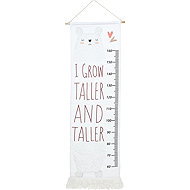H&L children’s wall-mounted measuring chart, 140 × 40 cm, Bear - Child Growth Chart