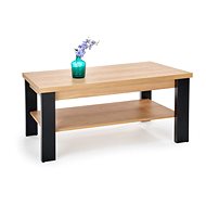 Halmar Jenna, přírodní / černý, lamino - Konferenční stolek