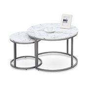 Halmar Paola, marble / silver, 2 pcs - Coffee Table