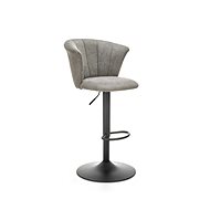 Halmar H104, šedá, látka / kov - Bar Stool