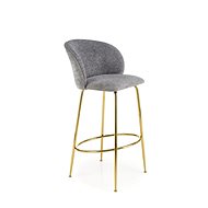 Halmar H116, šedá / zlatá - Bar Stool