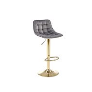 Halmar H120, zlatá / šedá - Bar Stool