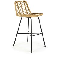 Halmar H97, black / natural - Bar Stool