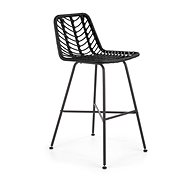 Halmar H97, black, rattan/metal - Bar Stool