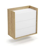 Halmar Commode Mobius 3S, hakora natural / alpine white - Chest of Drawers