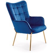 BELIANI upholstered armchair with stool OLAND, grey, 207276 - Armchair