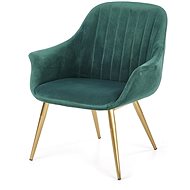 Halmar Křeslo Elegance 2, tmavě zelené / zlaté - Armchair