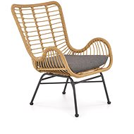 Halmar Relaxing armchair Ikaro, black / grey - Armchair