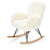 Halmar Upholstered rocking chair Austin, white - Rocking Chair