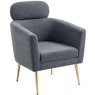 Halmar Čalouněné křeslo Melisa, šedé / zlaté - Armchair