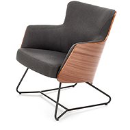 Halmar Čalouněné křeslo Chillout, černé, masiv - Armchair