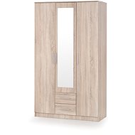 Halmar Lima S3, dub sonoma / lustro - Šatní skříň