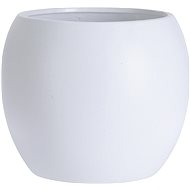H&L Oval Obal keramický 19,5 × 19,5 × 16 cm biely - Obal na kvetináč
