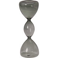 H&L Glass hourglass 16,5 cm, smoke grey - Hourglass