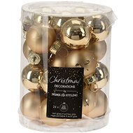 H&L Christmas decorations - balls, gold, diameter 2,5 cm, 24 pcs - Christmas Ornaments