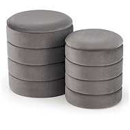 Halmar Chase Set of 2 stools, gray - Ottoman
