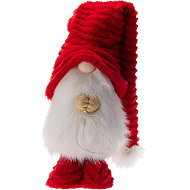 H&L Christmas light-up LED gnome with tree 65 cm, grey - Christmas Decoration