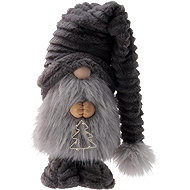H&L Christmas light-up LED gnome with stocking 65cm, red - Christmas Decoration