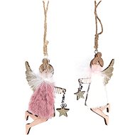 H&L Vánoční závěsná dekorace Anděl, set 2ks anděl s hvězdou - Christmas Ornaments