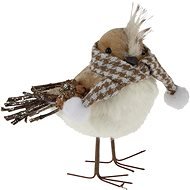 H&L Ptáček stojící 16cm se šálou, dekorace - Karácsonyi díszítés