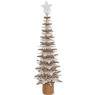 H&L karácsonyfa natúr 40cm, skandináv stílusú, hópelyhekkel - Karácsonyi díszítés