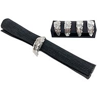 H&L Sada prstenů na ubrousky 4ks, stříbrná, varianta D - Napkin Rings