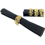H&L Sada prstenů na ubrousky 4ks, zlatá, varianta B - Napkin Rings
