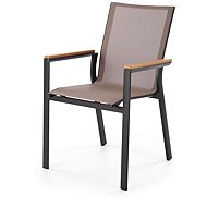 HALMAR Garden chair Fierro, aluminium, net, black/grey - Garden Chair