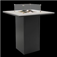 Table with gas fireplace COSI- Cosiloft bar table black frame / gray top - Garden Table