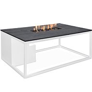 COSI- Cosiloft 120 Gas Fire Pit Table White Frame / Black Top - Garden Table